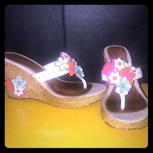 Coach Jesica Wht Multi Espadrille Weges